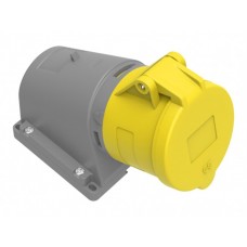 BEMIS CEE INDUSTRIAL ANGLED SURFACE SOCKET BC1-3303-2535 110V 32A 2P+E IP44 BEMIS CEE INDUSTRIAL ANGLED SURFACE SOCKET BC1-3303-2535 110V 32A 2P+E IP44