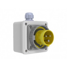 BEMIS CEE INDUSTRIAL SURFACE MOUNTED PLUG BC1-1303-7210 110V 16A 2P+E IP67 BEMIS CEE INDUSTRIAL SURFACE MOUNTED PLUG BC1-1303-7210 110V 16A 2P+E IP67