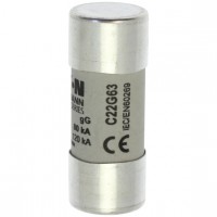 EATON CYLINDRICAL FUSE C22G63 63A 690V AC 80kA 22x58 EATON CYLINDRICAL FUSE C22G63 63A 690V AC 80kA 22x58