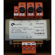 ELEKTRA CONTROL TRANSFORMER ETC-0200 200VA 220/24V AC ELEKTRA CONTROL TRANSFORMER ETC-0200 200VA 220/24V AC