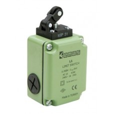 EMAS LIMIT SWITCH L1K13MIP311 Metal Body 14 mm Plastic Roller Lever Snap Action 1NO+1NC