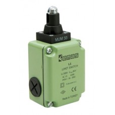 EMAS LIMIT SWITCH L1K13MUM331 Metal Body 13 mm Metal Roller Plunger Snap Action 1NO+1NC