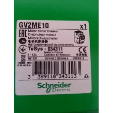 SCHNEIDER MPCB GV2ME10 2.2KW 4-6.3A 100kA